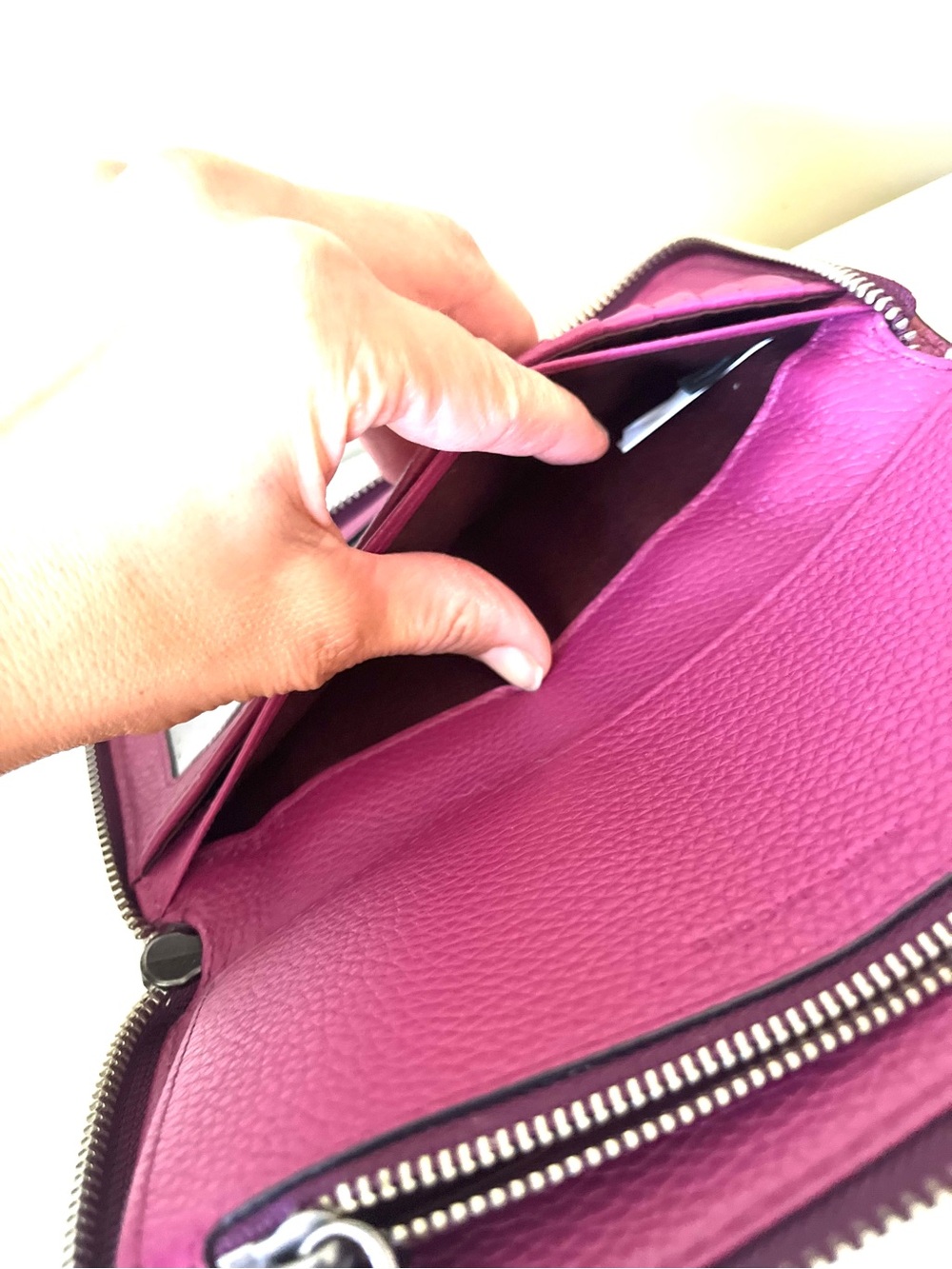 Marc Jacob’s Recruit Fuscia Continental Zip Around Wallet - Picture 12 of 15